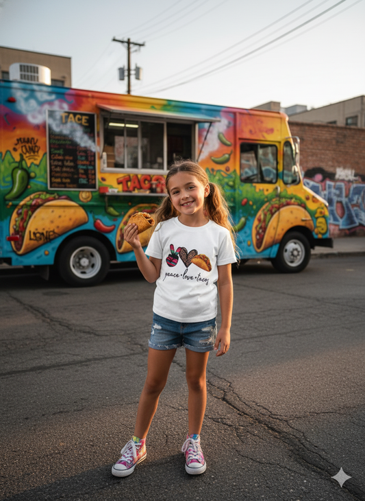 Peace Love Tacos Girls Shirt boys Shirt Cinco de mayo