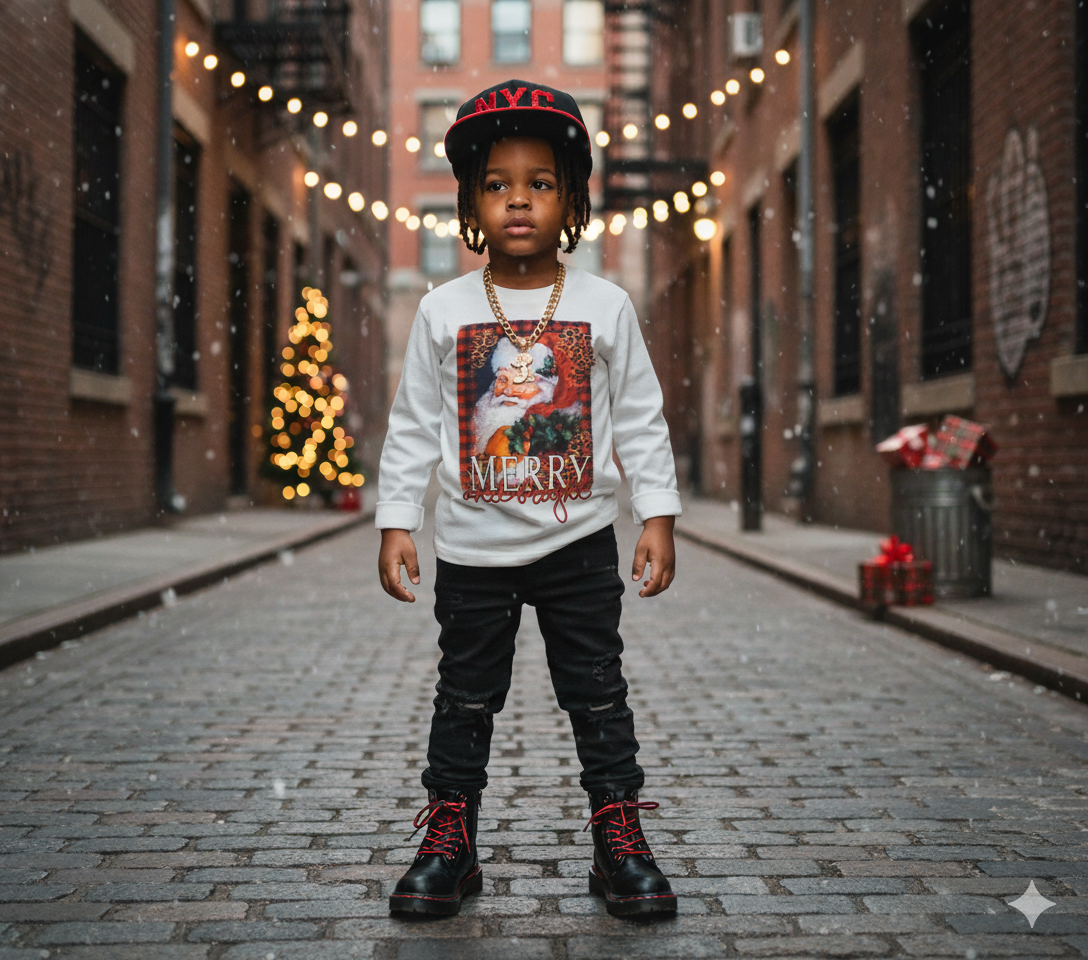 Merry and Bright Christmas Boys Shirt Girls Shirt Ladies Shirt Mens Shirt