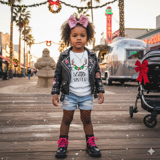 Little sister Christmas Boys Shirt Girls Shirt Ladies Shirt Mens Shirt