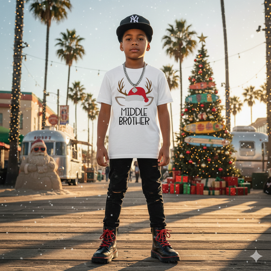 Middle Brother Christmas Boys Shirt Girls Shirt Ladies Shirt Mens Shirt