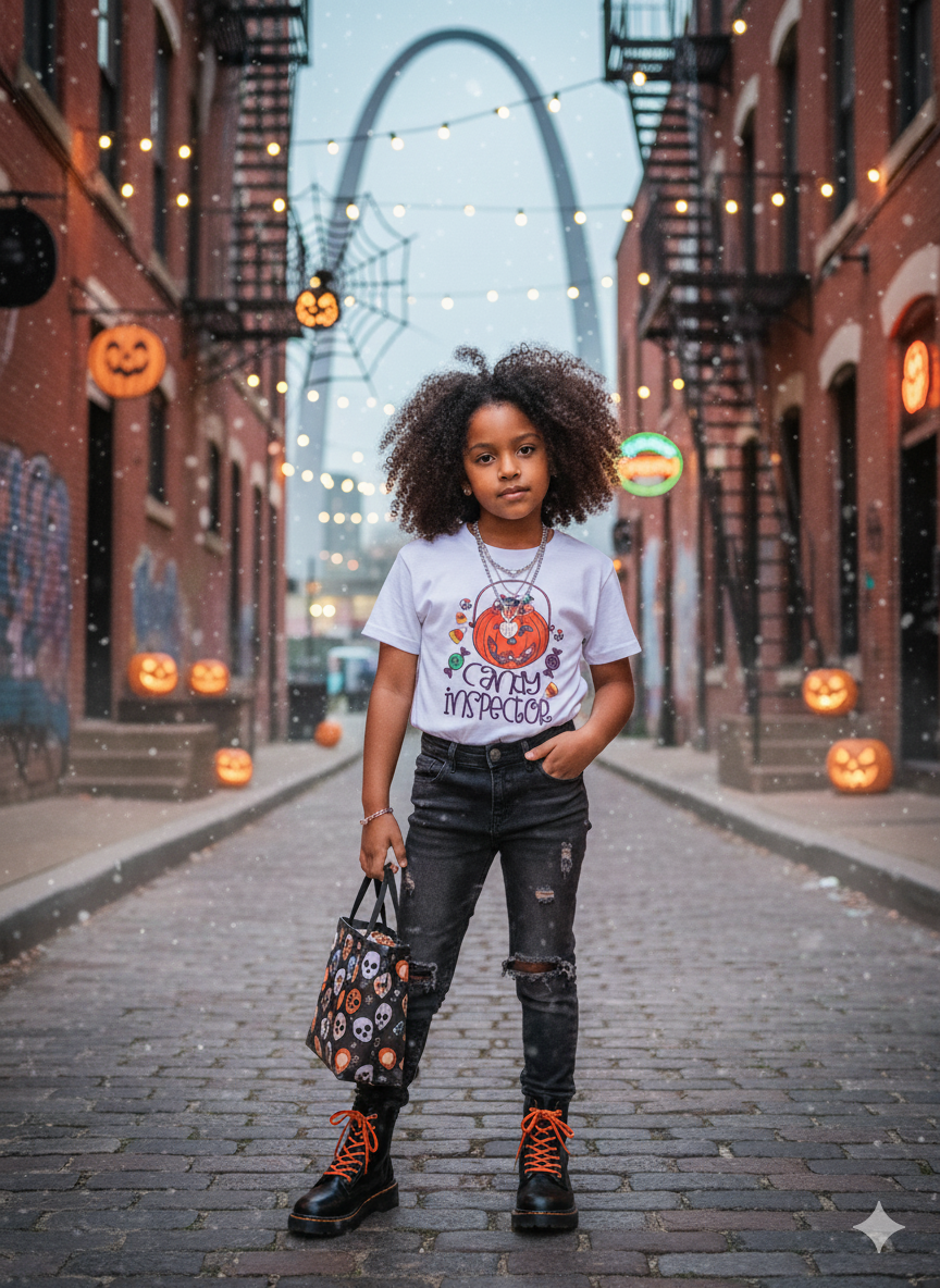 Candy Inspector Halloween Girls Shirt Boys Shirt