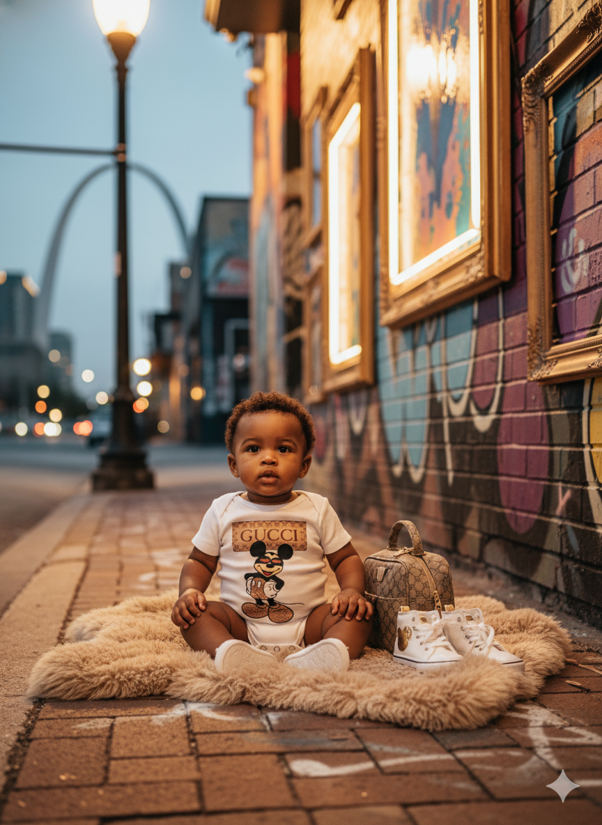 Mickey Gucci Boys Shirt  Designer Disney