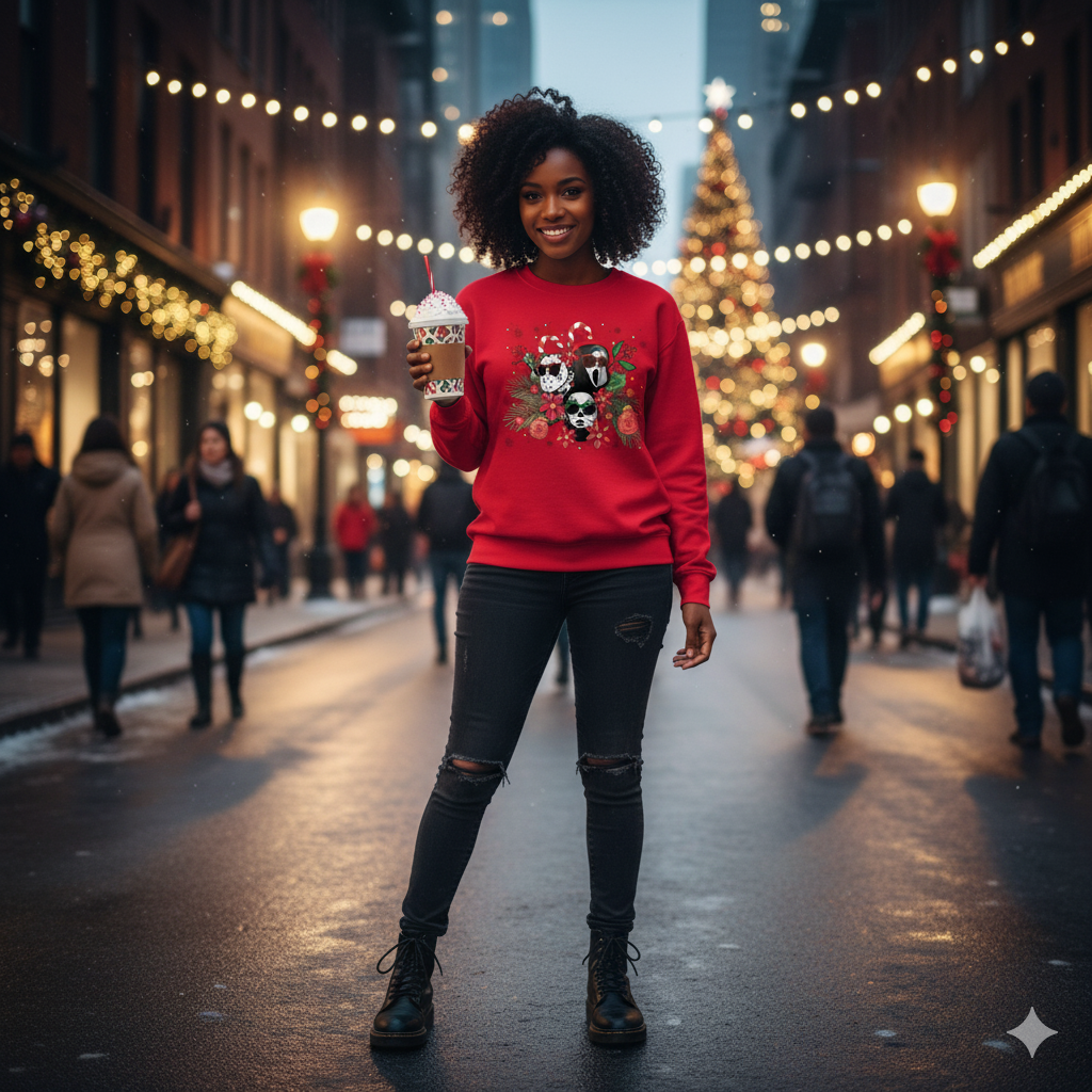 Christmas Horror Guys Boys Shirt Girls Shirt Ladies Shirt Mens Shirt