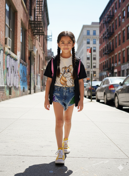 Mermaid Pocket Distressed Shorties