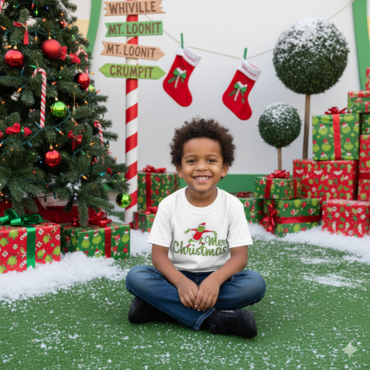 Grinch Merry Christmas Boys Shirt Girls Shirt