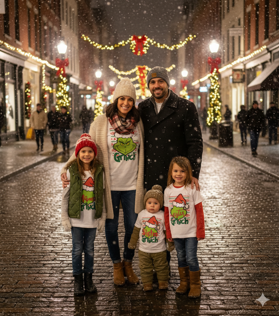 Grinch Mama sister daddy brother Christmas Boys Shirt Girls Shirt Ladies Shirt Mens Shirt