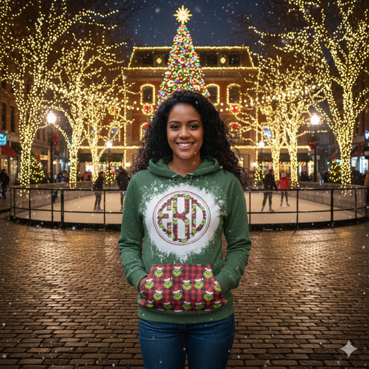 Grinch Monogram Christmas Boys Shirt Girls Shirt