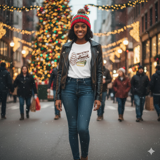 Torn between eating a snack and looking like one Cakes Christmas Boys Shirt Girls Shirt Ladies Shirt Mens Shirt