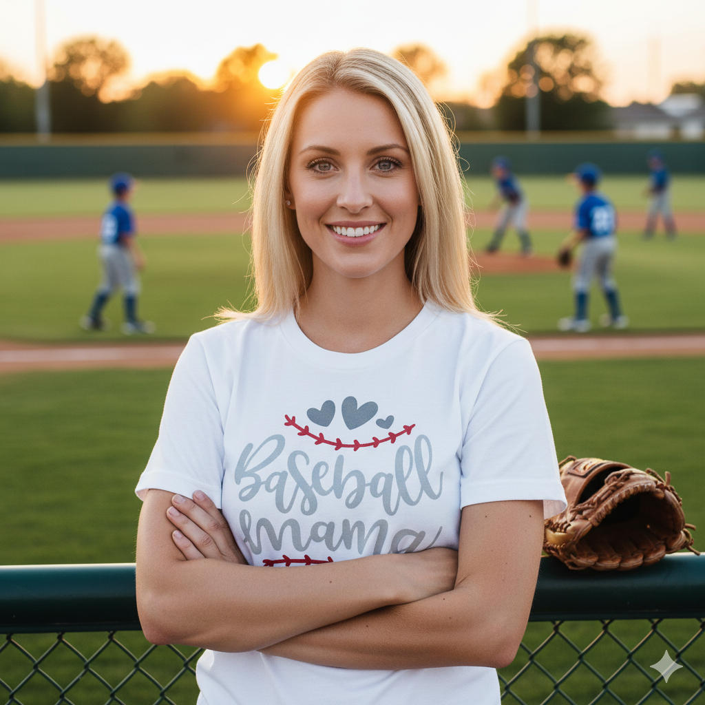 Baseball Mama Ladies Shirt