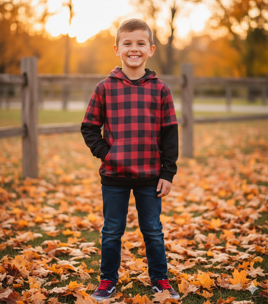 Maroon Fall Plaid Handmade