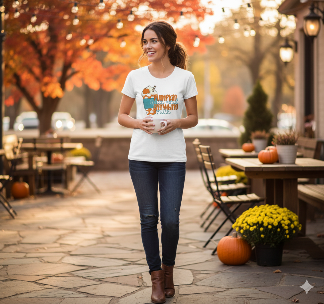 Pumpkin Spice and Everything Nice Fall Girls Shirt Ladies Shirt