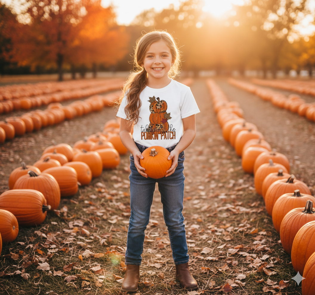 Take Me To The Pumpkin Patch Fall Girls Shirt Ladies Shirt