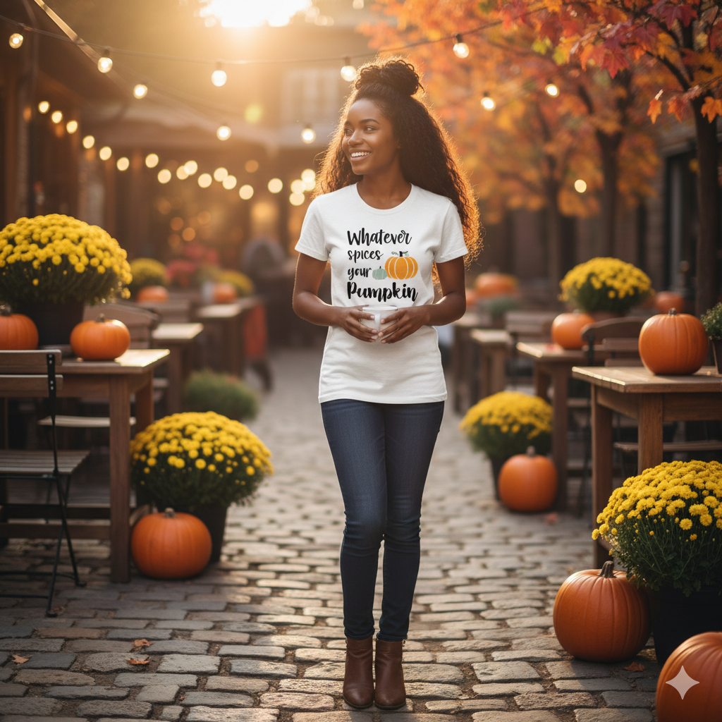 Whatever Spices Your Pumpkin Fall Girls Shirt Ladies Shirt Boys Shirt