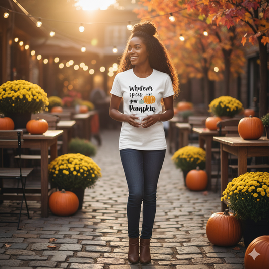 Whatever Spices Your Pumpkin Fall Girls Shirt Ladies Shirt Boys Shirt