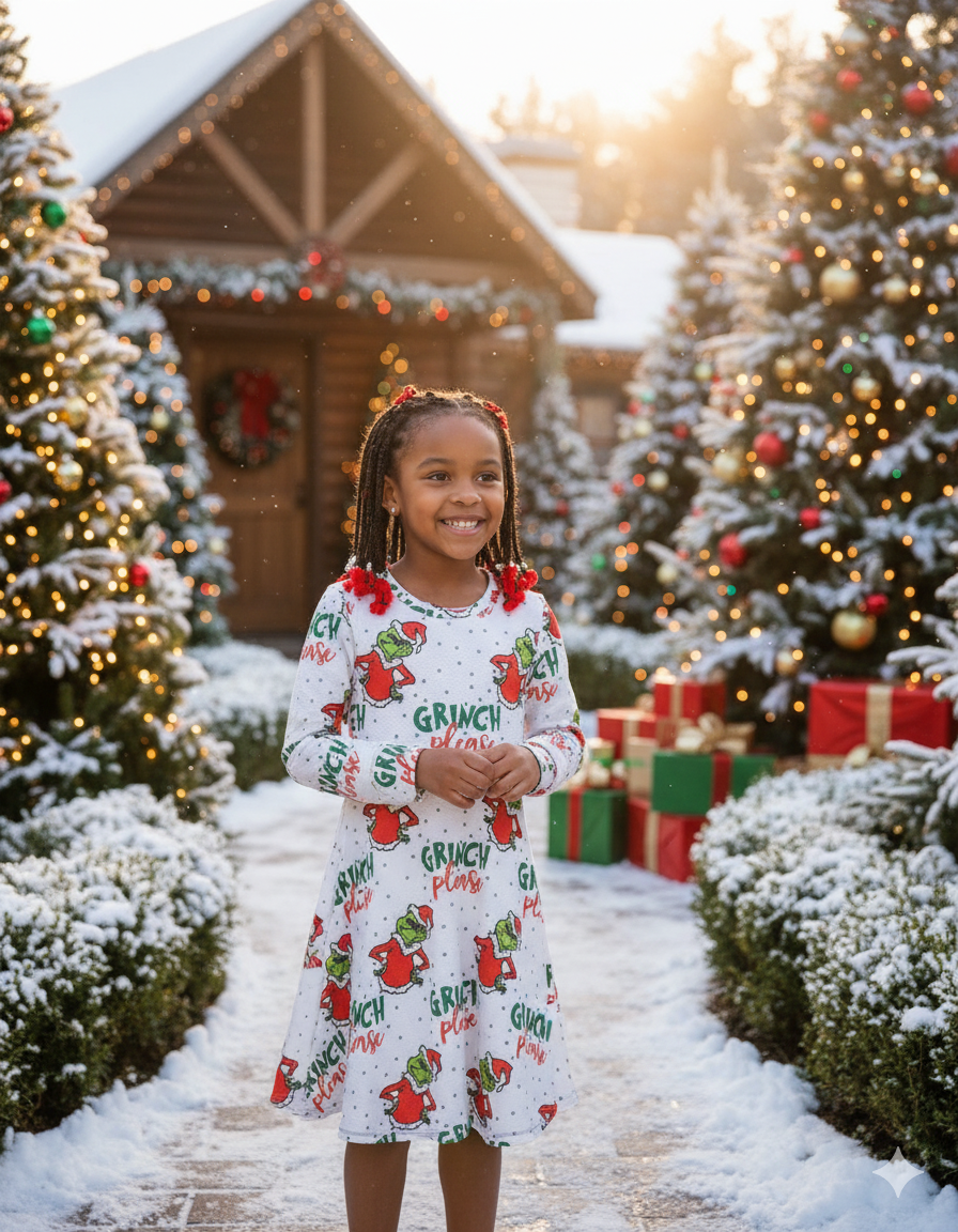 Grinch Please Christmas Handmade