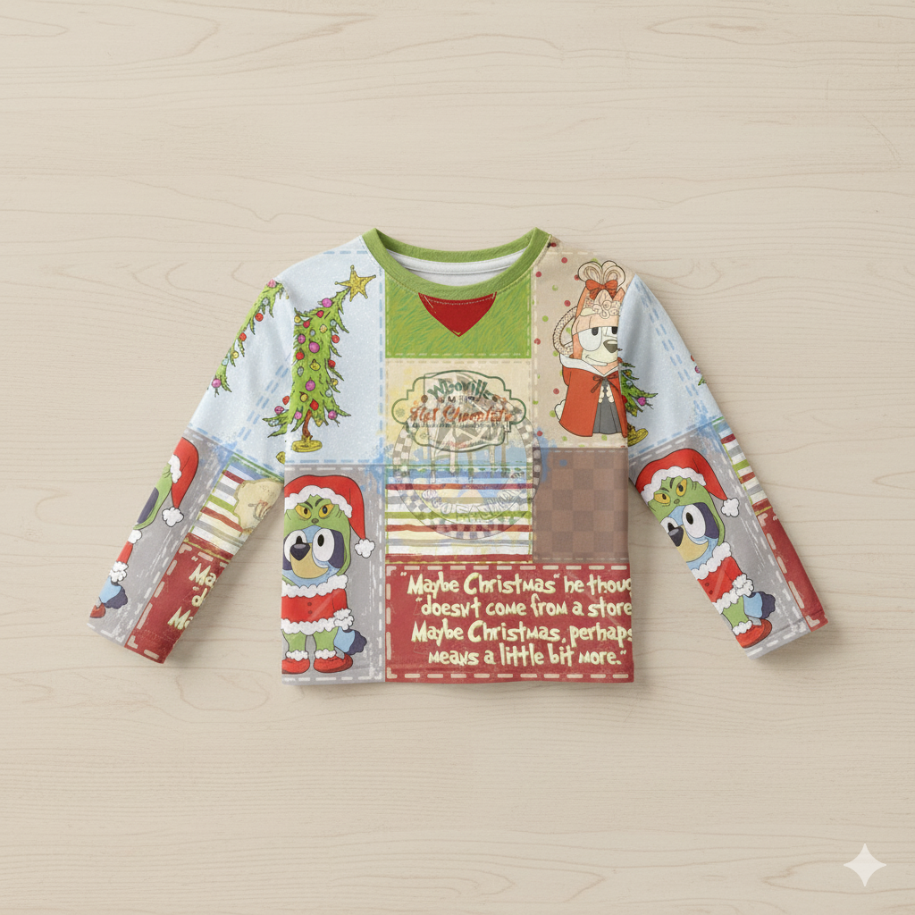 Bluey Grinch Christmas Handmade