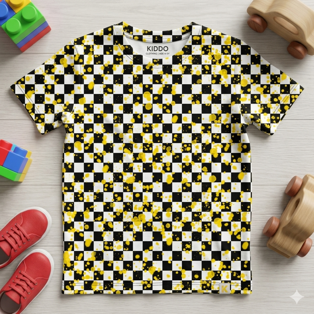 Yellow Acid Checker Handmade