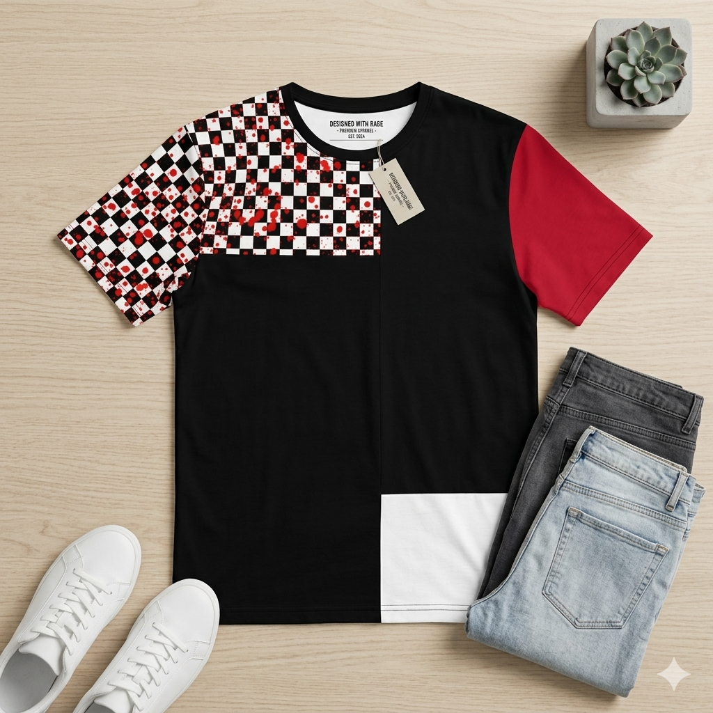 Red Acid Checker Handmade