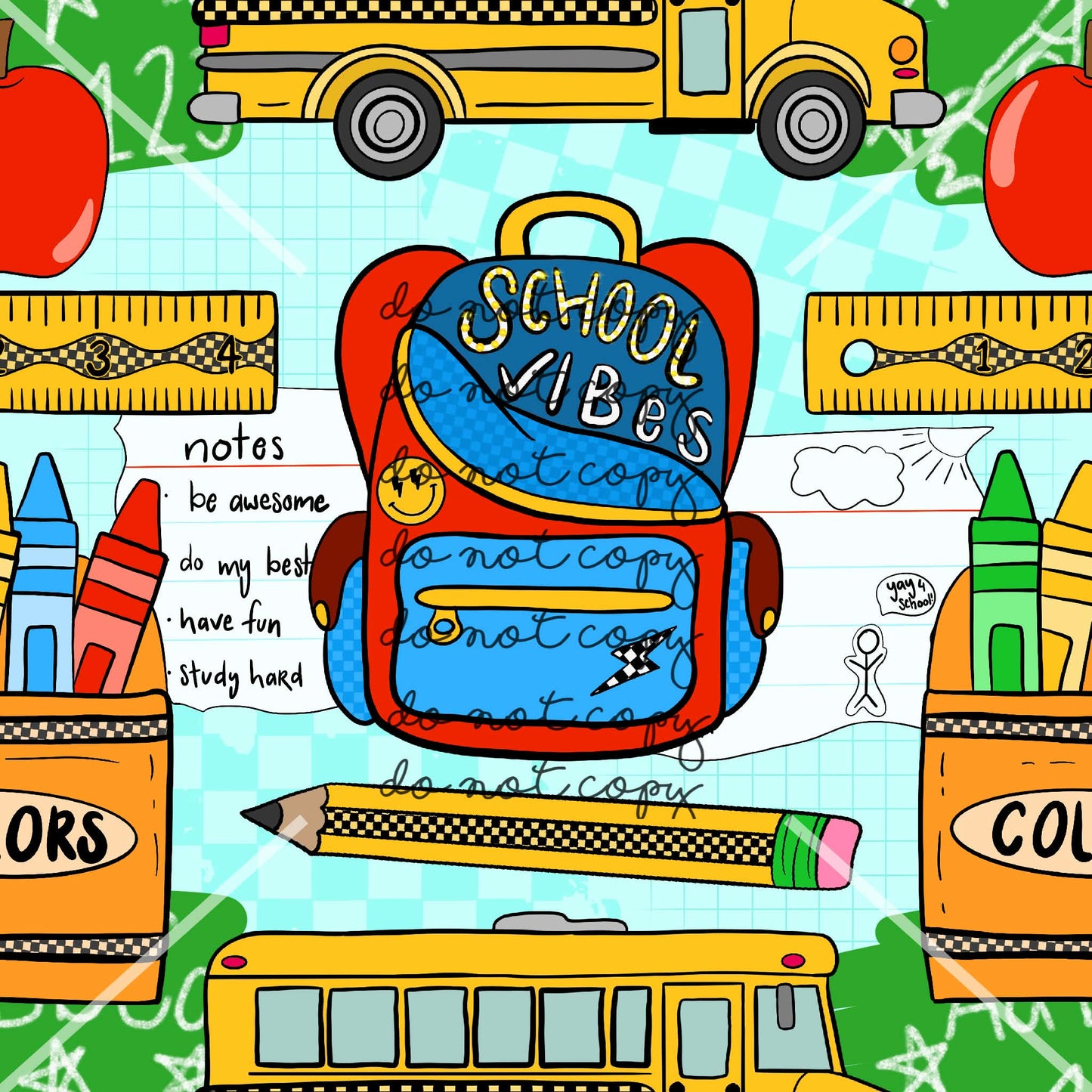 Bus Back to School Handmade