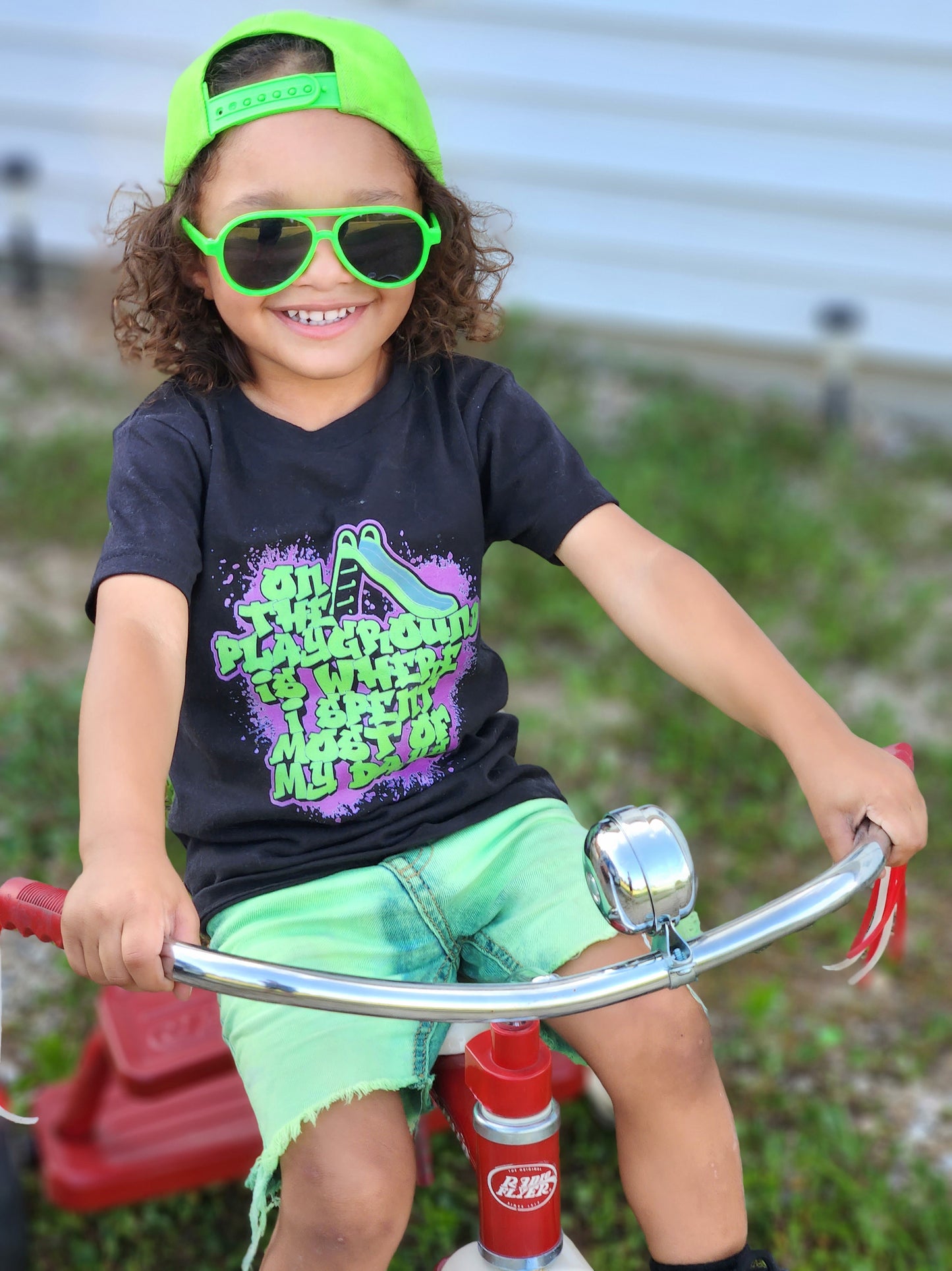 On The Playground Is Where I Spend Most Of My Days Girls Shirt Boys Shirt