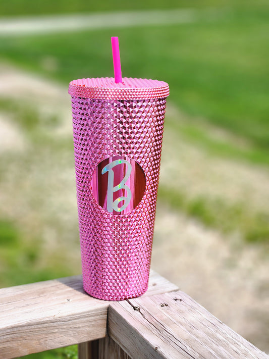 Chrome Pink Studded Cup