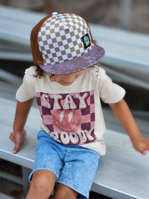 Stay Groovy Retro Smiley Girls Shirt Boys Shirt Ladies Shirt Men's Shirt