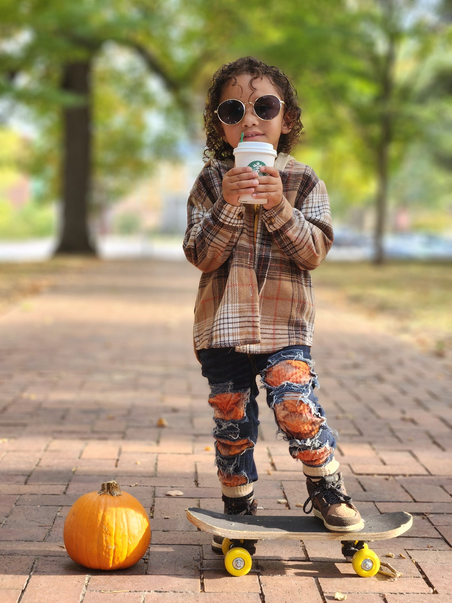 Fall Vibes Patch Flannel