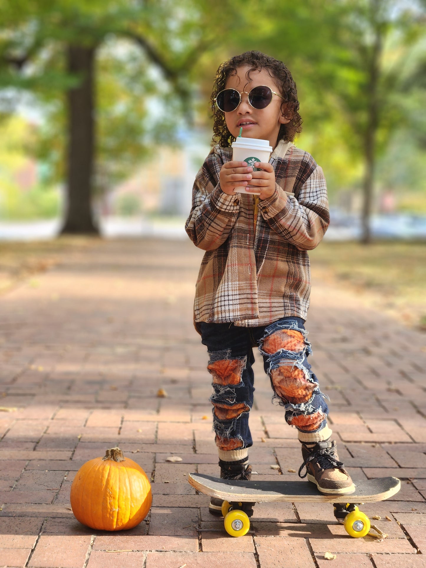 Fall Vibes Patch Flannel