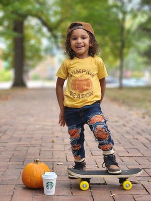 Pumpkin Season Fall  Ladies Shirt Girls Shirt Boys Shirt