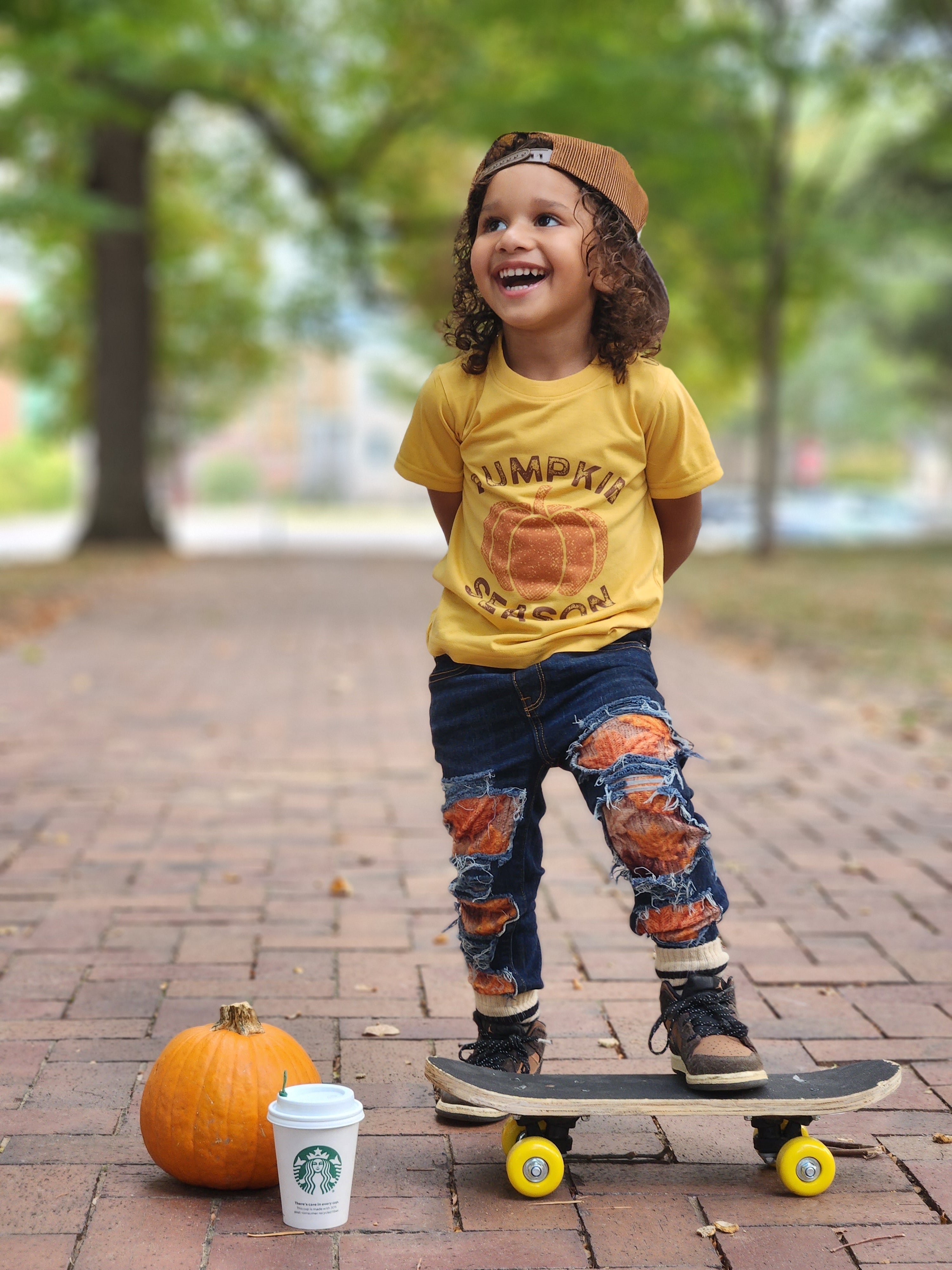 Pumpkin Season Fall  Ladies Shirt Girls Shirt Boys Shirt