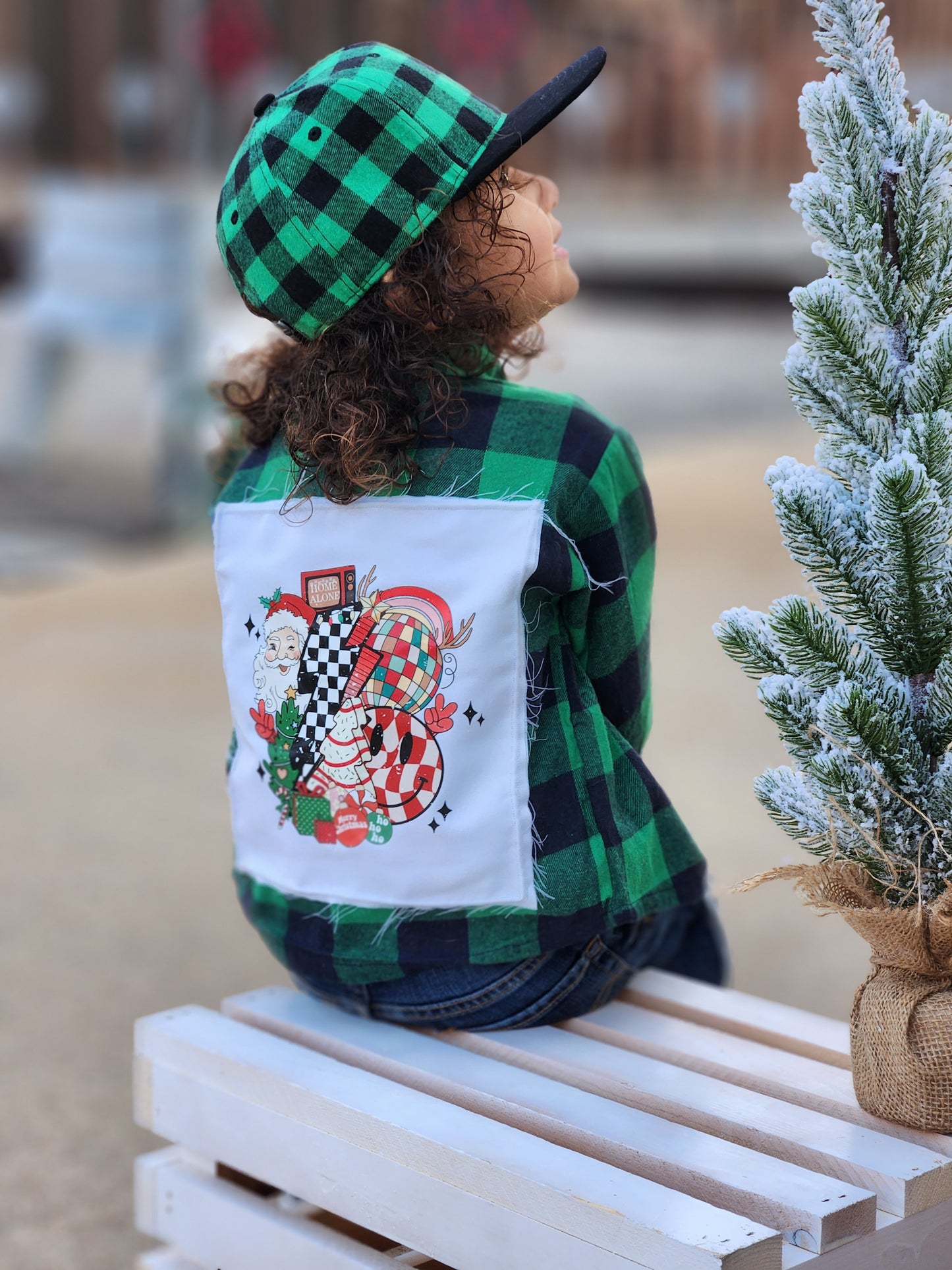 Christmas Flannel With Patch