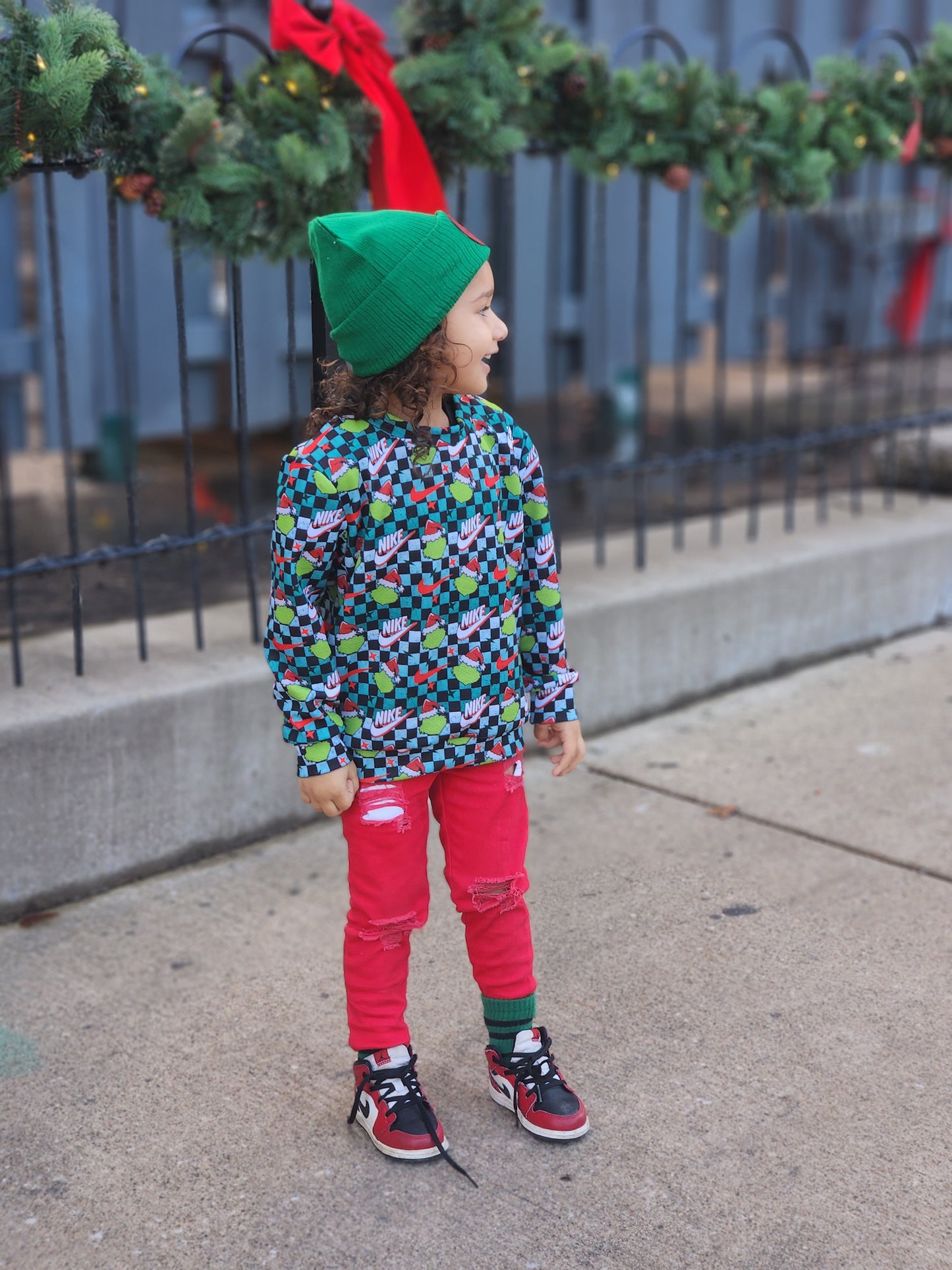 Nike Grinch Christmas Handmade
