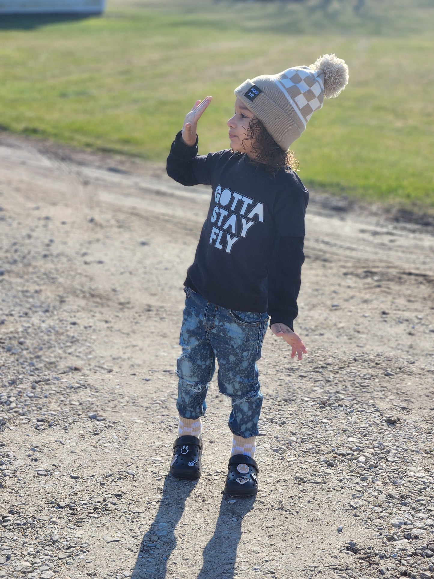 Fly Vibes Girls Distressed Jeans Boys Distressed Jeans