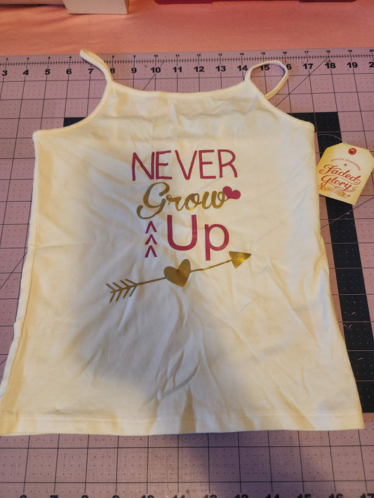 Never Grow Up Shirt Size 6 RTS