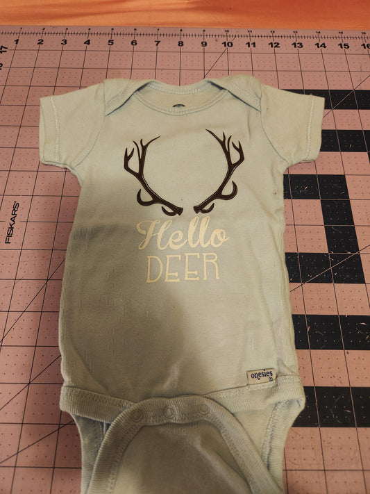 Hello Deer Shirt 3/6m RTS