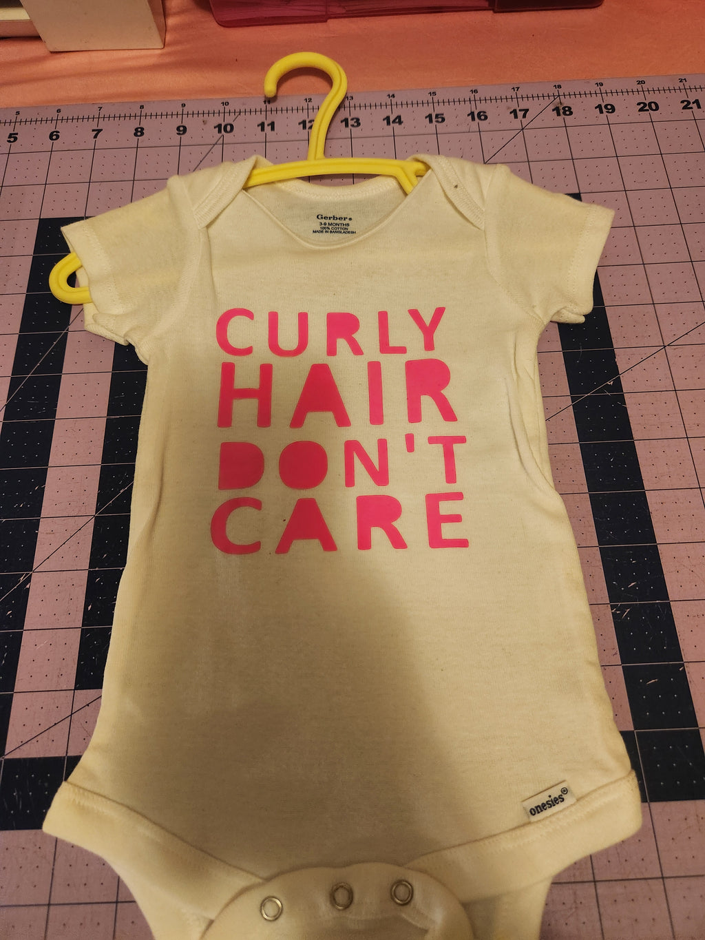 Curly Hair Shirt 3/6m RTS