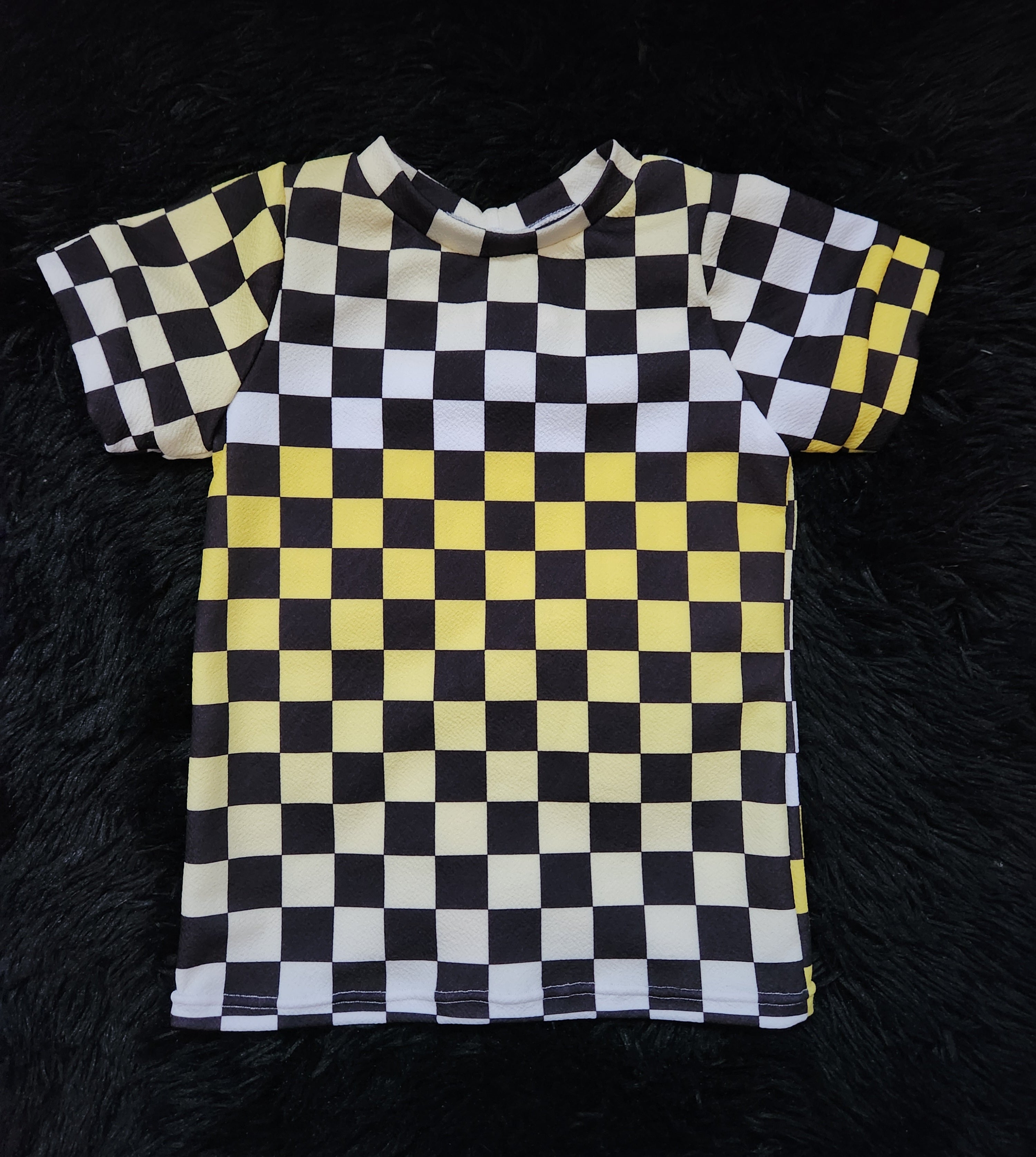 Yellow Ombre Checker Handmade