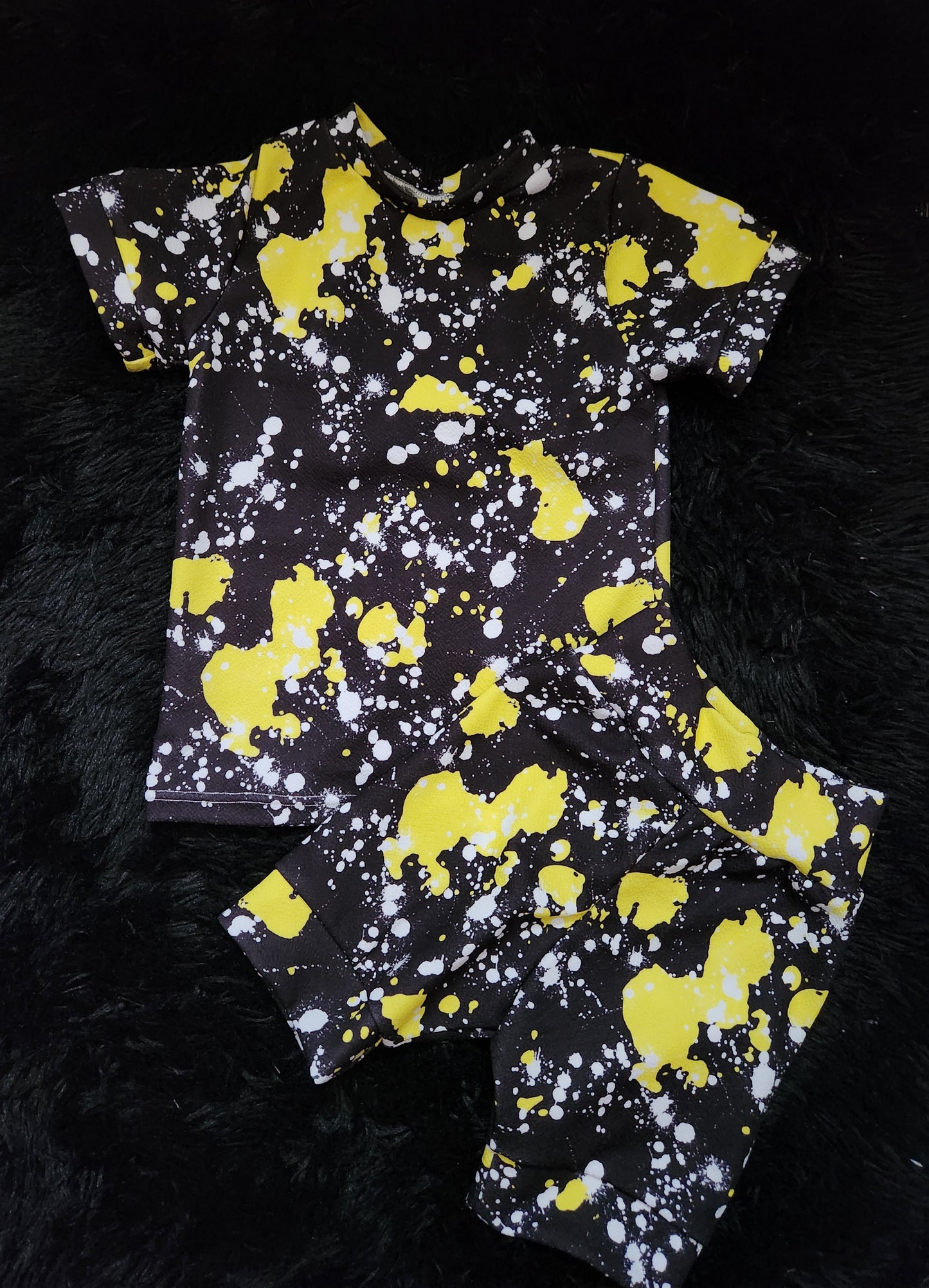 Yellow Splatter Handmade