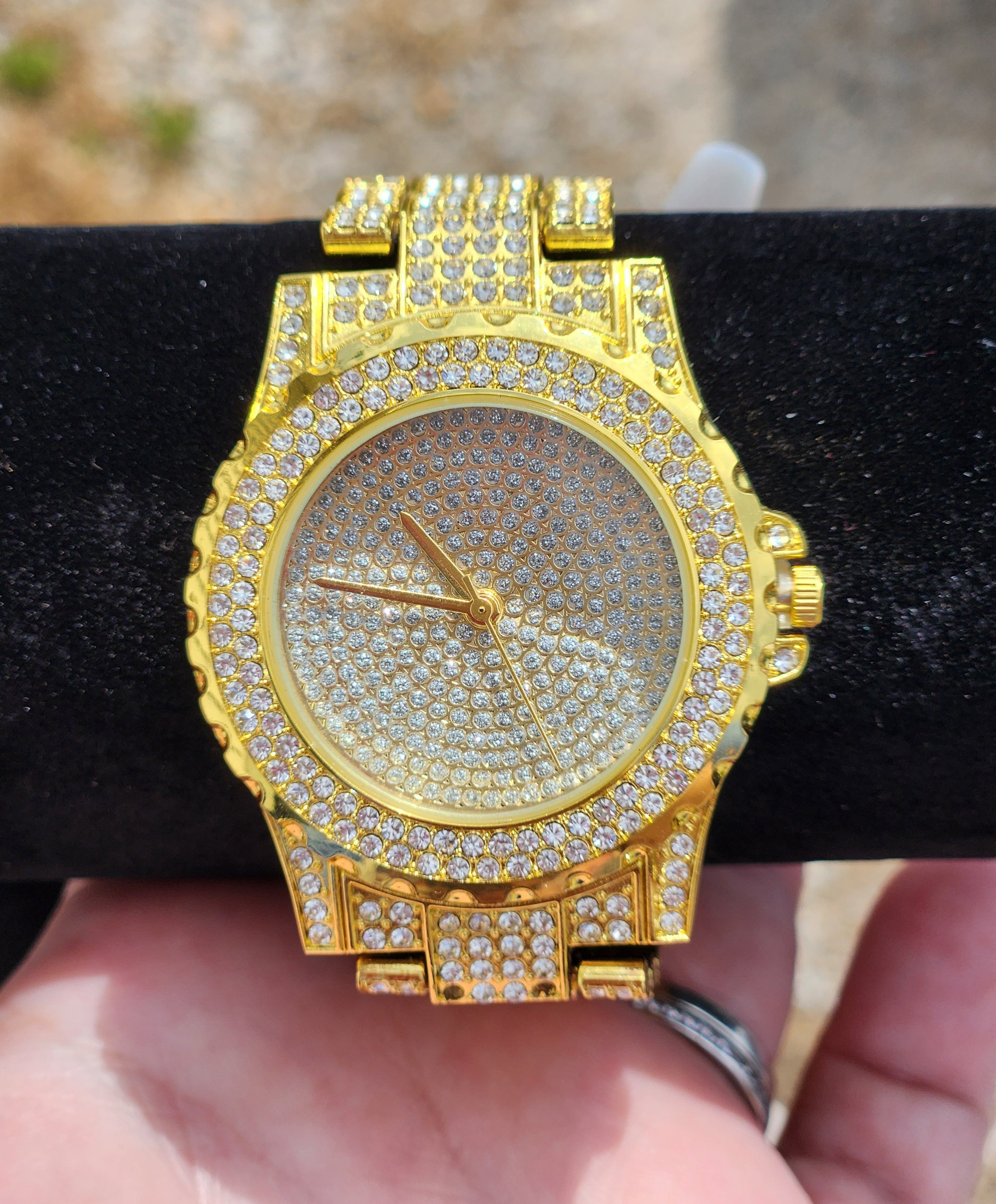 Gold Bling Watch