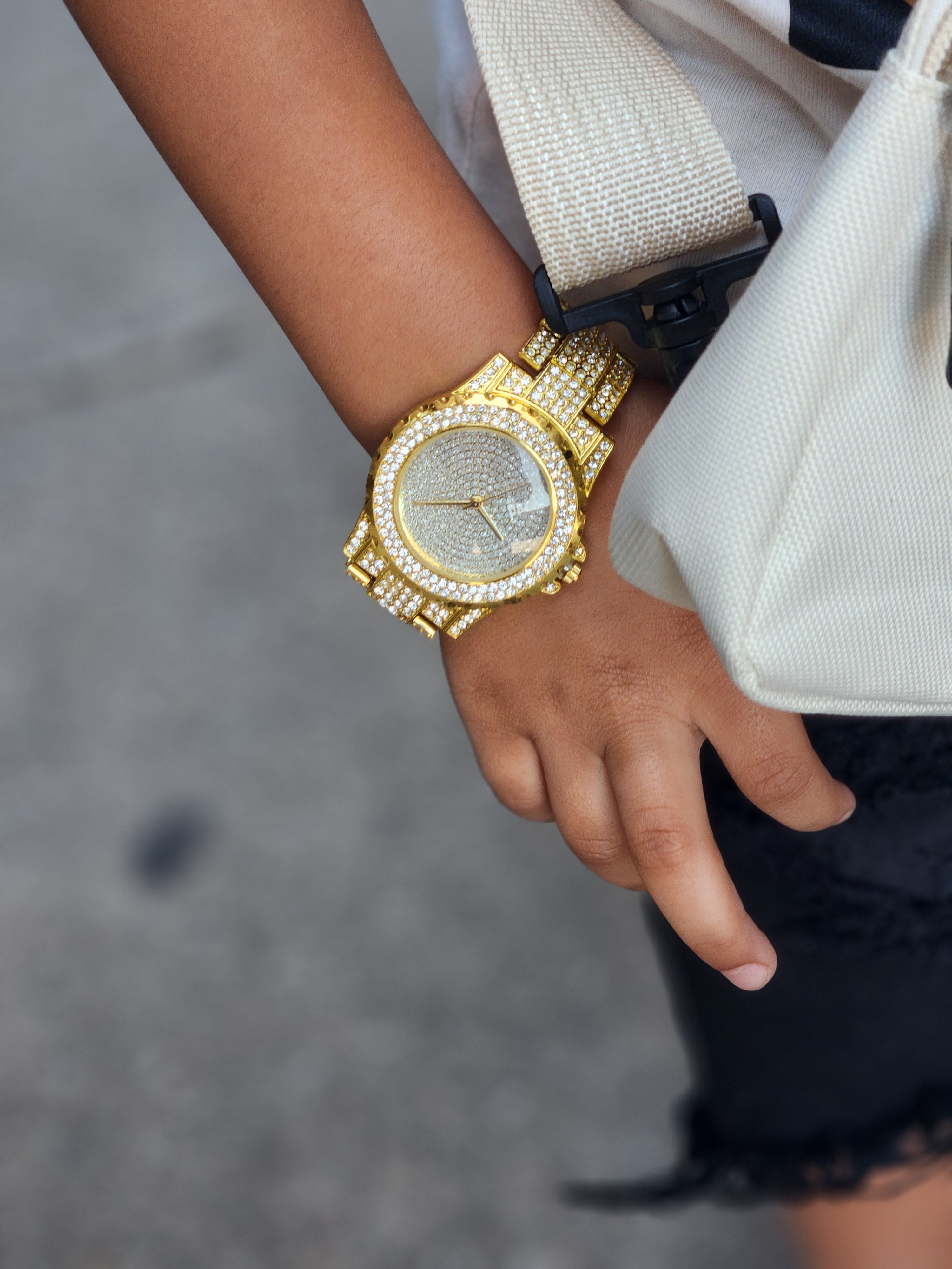 Gold Bling Watch