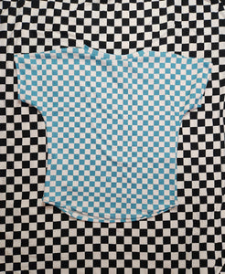 Light Blue Checker Back to School Handmade