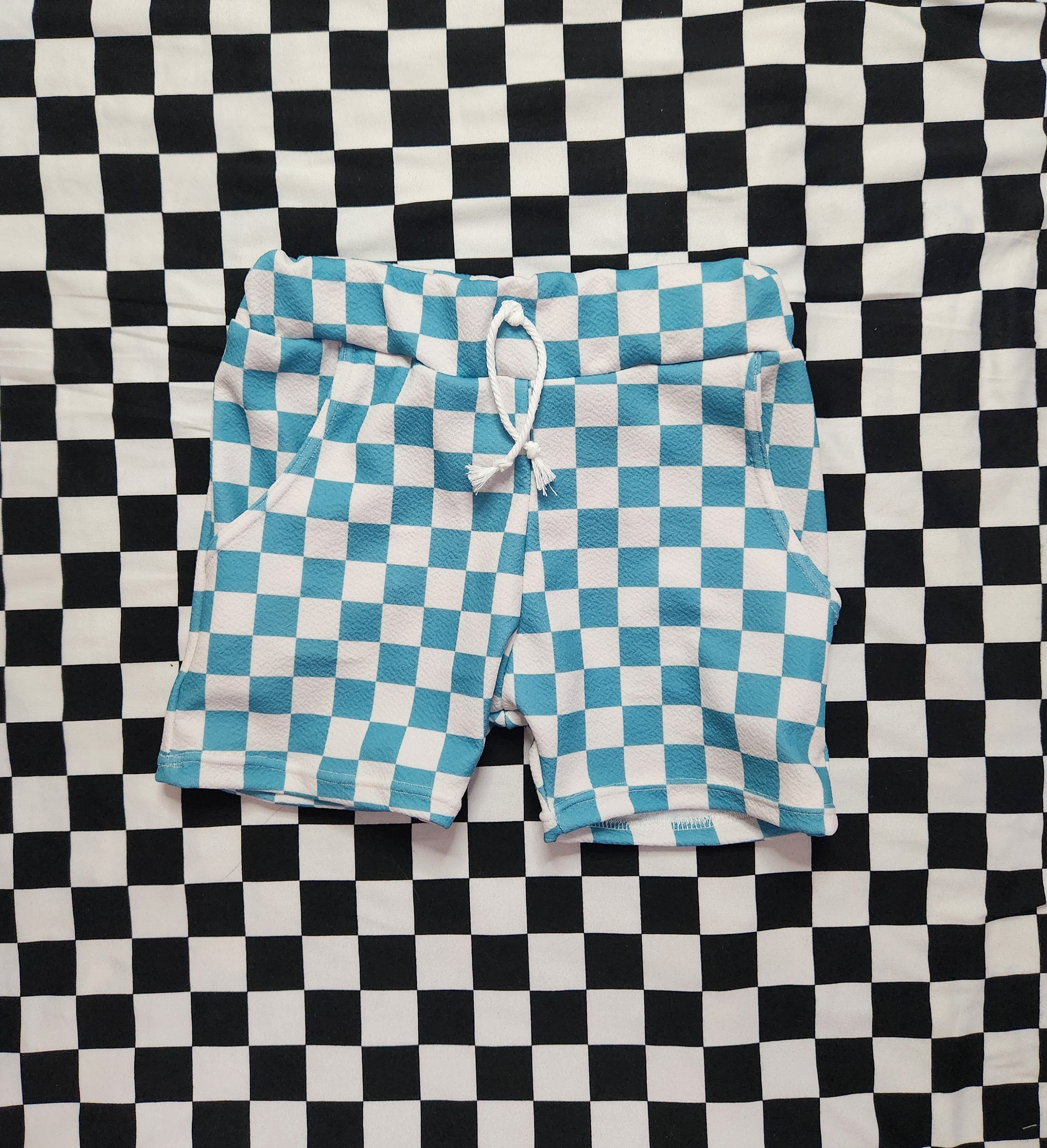 Light Blue Checker Back to School Handmade