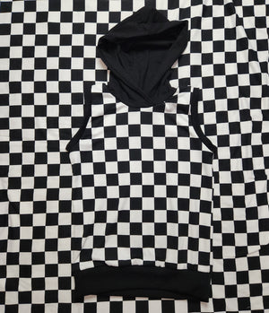 Black White Checker Handmade