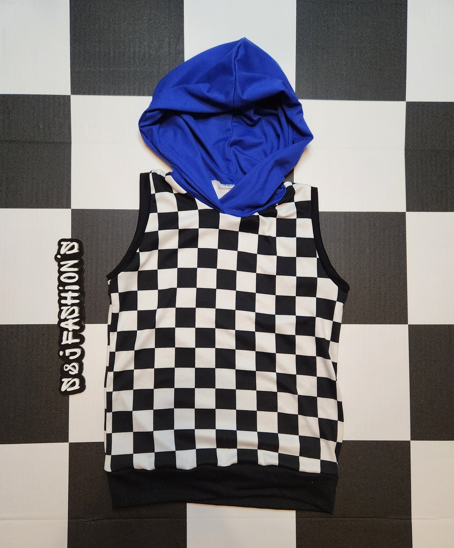 Black White Checker Handmade