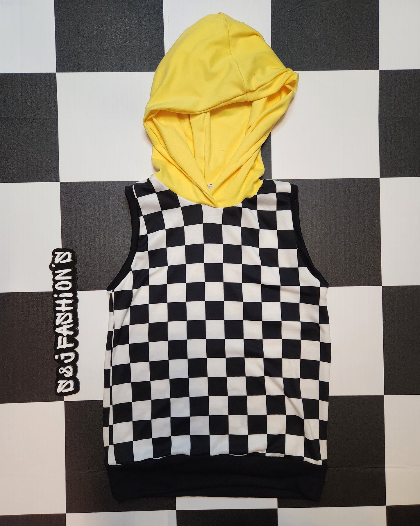 Black White Checker Handmade