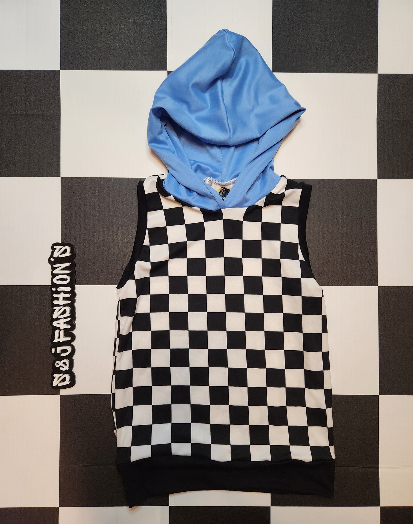 Black White Checker Handmade