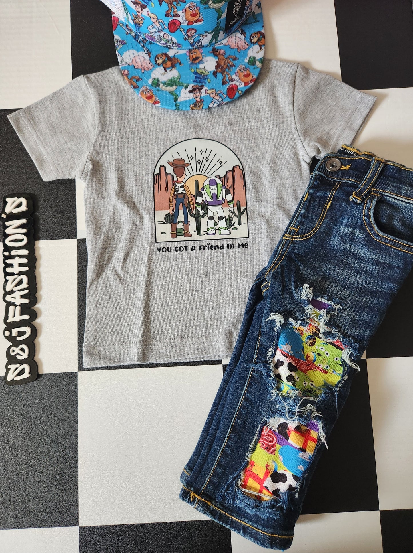 Toy Story Boys Girls Distressed Jeans