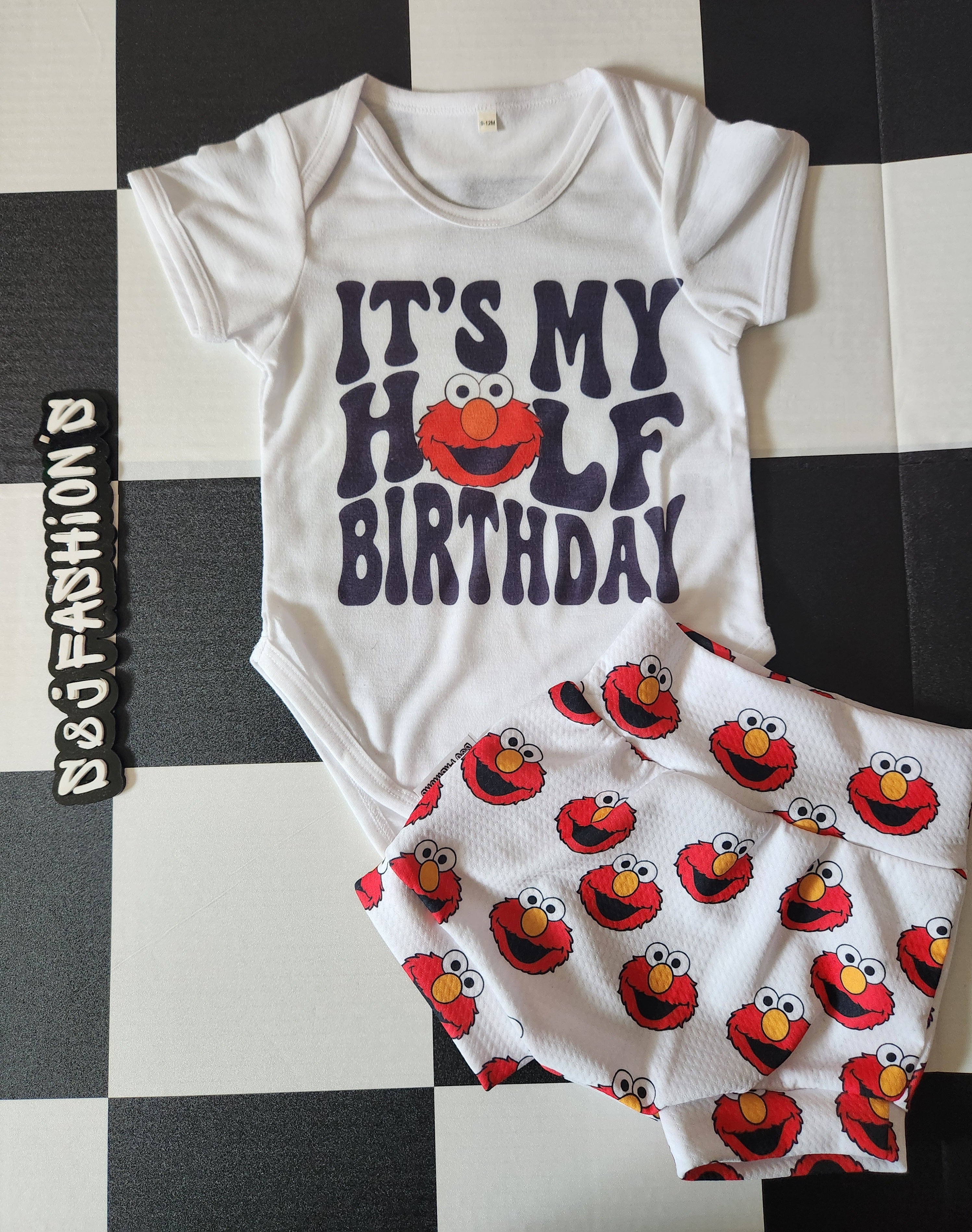 Elmo Half Birthday Girls Shirt Boys Shirt