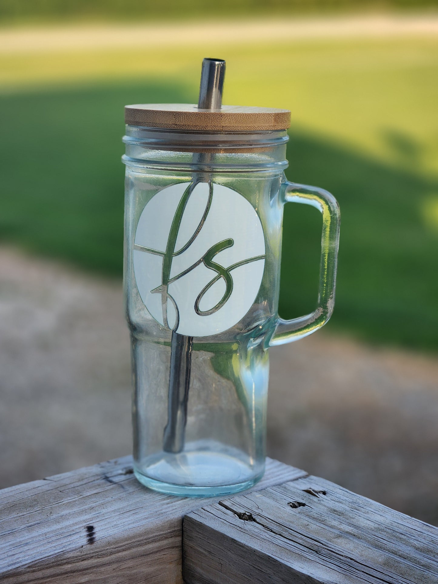 24oz Handle Glass Cup Tumbler