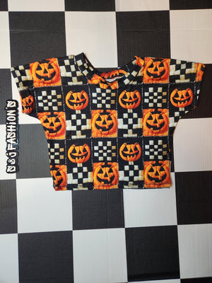 Checker Pumpkin Handmade Fall